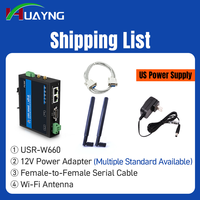 Serveur de périphériques série Wi-Fi double bande PUSR USR-W660 RS232 RS485 Port Ethernet Gigabit RJ45 Prend en charge la communication Wi-Fi Réseau
