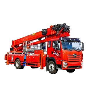 Venta a Precio de Fábrica: Camión Plataforma Elevadora de 50m de Altura, Chasis FAW Jiefang JK6, Control Remoto Inalámbrico - Product Image 1
