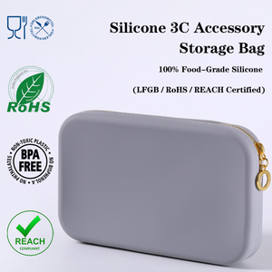 Du Lịch Sử Dụng Xách Tay <span class=keywords><strong>Silicone</strong></span> Điện Tử Lưu Trữ Pouch Cấp Thực Phẩm Mềm Cảm Ứng Không Thấm Nước Công Suất Lớn Trường Hợp Đối Với Thương Mại Điện Tử Người Bán - Product Image 1