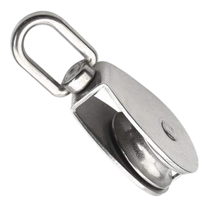 Poulie en acier inoxydable zinguée avec œil pivotant pour levage - Product Image 1