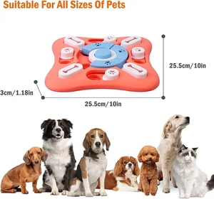 애완 동물 다기능 장난감 IQ 훈련 음식 퍼즐 먹는 접시 장난감 개 고양이 - Product Image 2