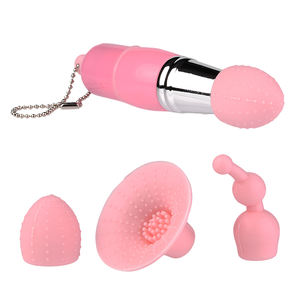 Mini AV Wand Massage gerät Bullet Vibrator mit 3 austauschbaren Köpfen Brust nippel Clit Rose Sexspielzeug für Masturbation - Product Image 2
