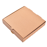 Boîte à pizza en carton jetable personnalisée avec logo couleur en gros, 10/12/14/16 pouces, blanc, brun