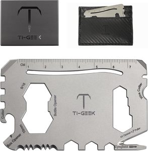 Outil de poche EDC 17-en-1 en titane pour réparation rapide, camping, voyage, cadeaux pour père, mari - Product Image 1