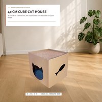 Griffoir pliable en carton ondulé écologique OEM pour chat, facile à assembler, 40 cm, jouet d'intérieur pour animaux de compagnie