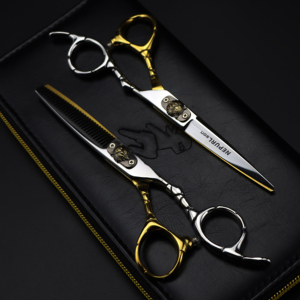 <span class=keywords><strong>Ciseaux</strong></span> de coiffure professionnels 6.0 pouces or et <span class=keywords><strong>argent</strong></span>, nouveau design tendance, ensemble de <span class=keywords><strong>ciseaux</strong></span> à effiler en acier inoxydable HS-316 - Product Image 5