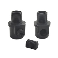 301 noir M10 * 1.0 presse-étoupes de câble de fil de verrouillage de puissance boucle en plastique filetée interne pour le soulagement du Stress de lustre de salle à manger 1.0 pouces