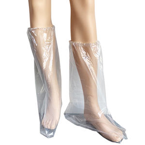 CE Diakui 50 Hitungan Ukuran Besar Elastis Atas Sepatu Bot Sekali Pakai 4 Mil Jelas Polietilen Tahan Air Penutup Boot Sekali Pakai - Product Image 1