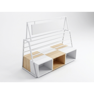 Vertical OEM Lookul 3 Compartment Display <b>Rack</b> 4 Layers Freestanding Supermarket <b>Rack</b> Vietnam Various Required Assembly - Product Image 1