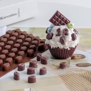 Moule à chocolat en forme de grains de café Tangchu, moule à gâteau, moule à bougies parfumées DIY, décoration, compatible four - Product Image 2