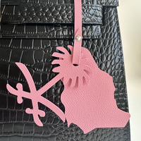 Lindo colgante para bolso con diseño de palmera de Oriente Medio, adorno colgante, llavero, mapa de Arabia Saudita, para bolso de mano