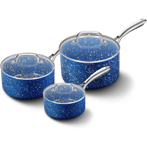 <span class=keywords><strong>Casserole</strong></span> Moderne Classique en <span class=keywords><strong>Aluminium</strong></span> avec Poignée en <span class=keywords><strong>Acier</strong></span> Inoxydable, Revêtement Antiadhésif Multicouche, Intérieur Céramique Effet Marbre, Compatible Gaz - Product Image 5
