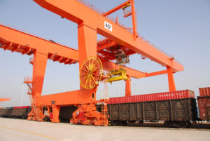RMG 50 Ton Port kontainer Gantry Crane tugas berat industri derek harga pabrik CE bersertifikat - Product Image 2