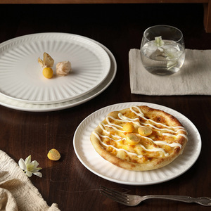 Ventes directes d'usine d'assiettes françaises en céramique <span class=keywords><strong>blanche</strong></span> de luxe, restaurants d'hôtels, design graphique créatif, assiettes de style occidental - Product Image 3