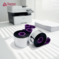 Pita Transfer Termal Premium 33mm*450mm Pita TTO Hitam Wax-Resin Kompatibel dengan Kemasan Plastik