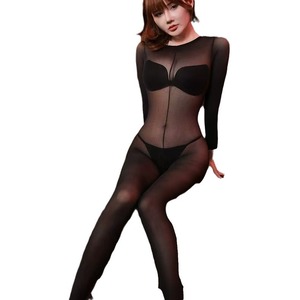Golden Shuttle Fun Lingerie Combinaison transparente en maille noire 8090 pour femme, lingerie sculptante transparente - Product Image 5
