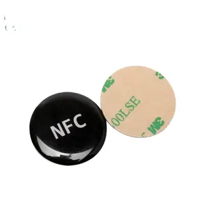 Customized Logo Printing NFC Labels Social Media Phone Tags Waterproof Epoxy NFC Sticker Tag
