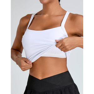 Haut court dos nu pour femme FOXA avec soutien-gorge intégré, col croisé, pour yoga, gym, sport et tenue athlétique - Product Image 3