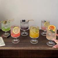 Verre Moderne en Verre Gaufré Tournesol, Gobelet Haute Précision pour Jus et Vin, Verre Transparent pour Desserts et Fruits, Fait Main et Écologique