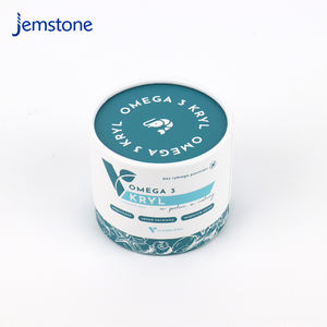 Vente d'usine, tube en papier cylindrique en carton avec doublure en aluminium, qualité alimentaire, pour capsules de vitamines, poudre de collagène et protéines - Product Image 2