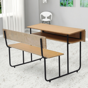 Banc de bureau polyvalent pour adultes et étudiants, mobilier en bois au design traditionnel pour la maison, le bureau, la chambre, le salon, l'hôtel, l'école, l'entrepôt - Product Image 4