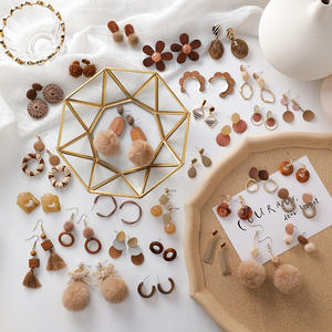 <span class=keywords><strong>Pendientes</strong></span> de personalización multicolor aros mujeres colgante flor gota encanto resina <span class=keywords><strong>pendientes</strong></span> de <span class=keywords><strong>madera</strong></span> - Product Image 1