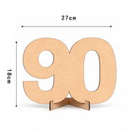 Livre d'or en bois avec support pour anniversaire, numéros d'âge, mires de développement, signature, décoration de table de fête, souvenir d'anniversaire, accessoire photo