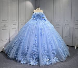 Vestidos de quinceañera azul cielo 2025 con flores Vestidos De 15 Aos Fiesta Azul Vestidos de quinceañera económicos <span class=keywords><strong>Verde</strong></span> <span class=keywords><strong>Esmeralda</strong></span> - Product Image 2