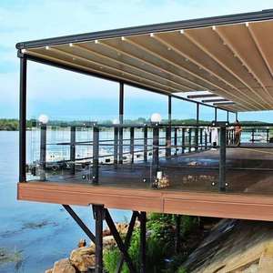 Auvents rétractables électriques motorisés à commande à distance <span class=keywords><strong>sans</strong></span> <span class=keywords><strong>fil</strong></span> pour la protection solaire - Product Image 2