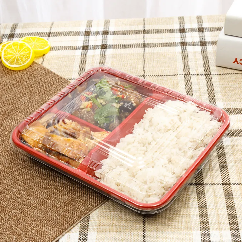 Bpa Free Disposable 3 4 5 Compartment Plastic Takeaway Meal Prep Food Container Bento Lunch Box