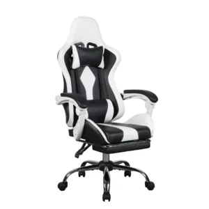 Einstellbarer Executive-Spielstuhl Hochrücken-PU-Leder-Massagestuhl Büromöbel Computer-Spiel-Bürostuhl