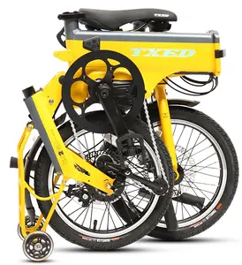TXEDホットセールミニサイズ折りたたみ電動自転車250W36V16インチ電動シティバイク折りたたみ式電動自転車