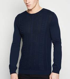 Pull personnalisé pour homme, automne-hiver, broderie intégrale du logo, mode décontractée, épais, anti-boulochage, tricoté en spandex/polyester, grande taille - Product Image 2