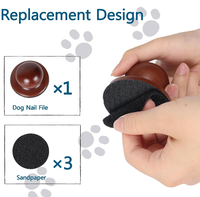 Lime à ongles ronde en bois pour animaux de compagnie, outils de coupe des pattes des chiens, tampon à gratter pour les pattes des chiens, lime à ongles pour chiens