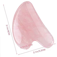 Quartz naturel Guasha visage outil de soin de la peau Logo personnalisé Jade Gua Sha ensemble vente en gros beauté Rose Quartz Gua Sha pierre masseur