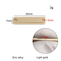 Pour 2 marques 100 maillot de bain coloré avec 5mm petite plaque personnalisé métal cuir étiquette chapeau lavable Logo marque