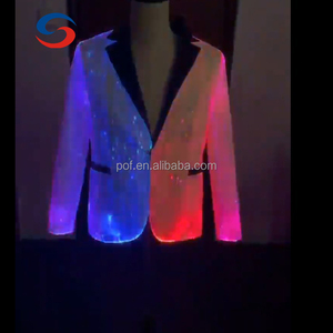 Chaqueta de Esmoquin Luminosa con Diseño de Moda Led Burning Man, Ropa Luminosa con Fibra Óptica, Trajes de Lujo con Luces Led para Fiestas y Bodas - Product Image 2