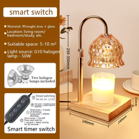 Premium Elegante Trendige Geprägte Glas-Duftlampe mit Dimmer und Timer, Rauchfreie Duftwärmer-Dekorationslampe für Schlafzimmer