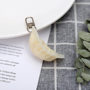 Porte-clés en PVC simulé, adorables, ronds, légers, imperméables, accessoires créatifs à thème alimentaire - Product Image 3