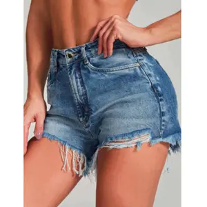 S-3Xl Ripped High Waist Stretch Jean Short For Women Jeans Shorts Denim Women Denim Shorts