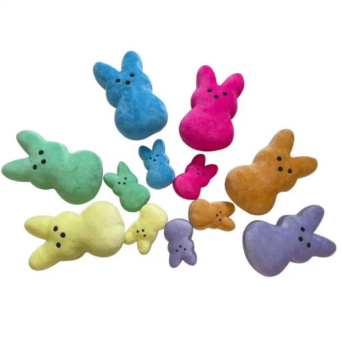 10CM Six colors rabbit toy Easter bunny peeps stuffed toy