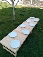 Table moderne pliable pour l'extérieur, la plage et les événements, table de pique-nique bohème pour les fêtes