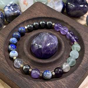 Natural Stone Bracelet Colorful Glass Beaded Angelic Protection Top-rated Source Factory China Anti-tarnish Packaging - Product Image 3