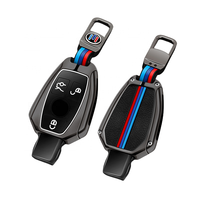 Nouvelle conception de coque de clé de voiture en alliage de zinc et silicone pour Mercedes Benz E S G Class GLA CLA GLC CLS W204 W463 W176 W251 W205 AMG