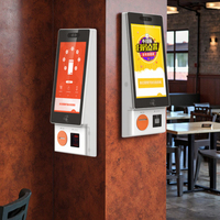 LIEN Kiosque de paiement en libre-service de 23.8 pouces pour restaurant Machine de commande automatique à écran tactile pour la publicité dans les centres commerciaux