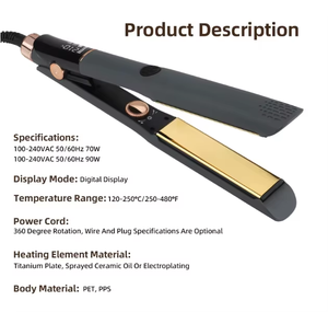 Lisseur à cheveux professionnel en céramique fer plat électrique 480F Planchas De Cabello - Product Image 5