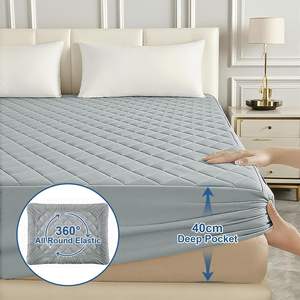 <span class=keywords><strong>Housse</strong></span> <span class=keywords><strong>de</strong></span> matelas matelassée imperméable et hypoallergénique <span class=keywords><strong>anti</strong></span>-poussière et <span class=keywords><strong>anti</strong></span>-acariens OEM à prix abordable - Product Image 2