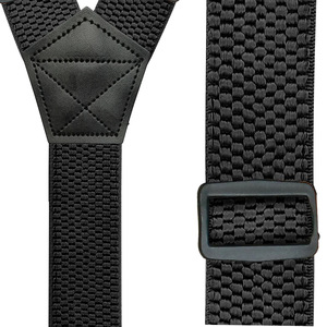 Tirantes elásticos de alta calidad para hombre, forma de Y ajustable, 3,8 cm de ancho, 3 Clip de plástico, tirantes de grano de maíz de poliéster - Product Image 4