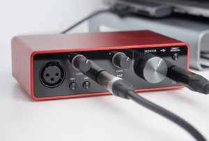 การ์ดเสียงรุ่นใหม่ ระดับมืออาชีพ อินเทอร์เฟซ USB มิกเซอร์เสียง 2 เข้า 2 ออก สำหรับไลฟ์สตรีมมิ่ง บันทึกเสียง สตูดิโอ พอดแคสต์ - Product Image 4