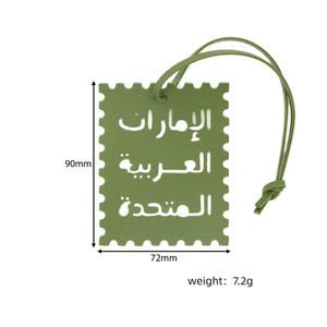 Nuevos Dijes de Letras Árabes con Alfabeto Pu, Elegantes Llaveros de Cuero, Colgantes Creativos para Bolsos - Product Image 5